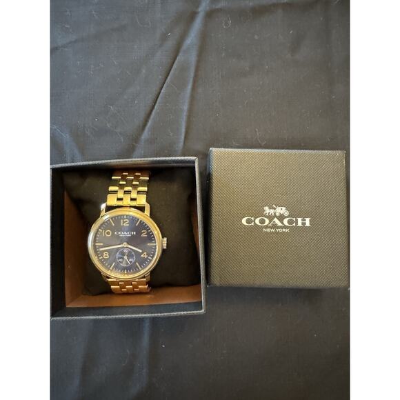COACH Men's Harrison Gold-tone Bracelet Watch with Box - Picture 2 of 9